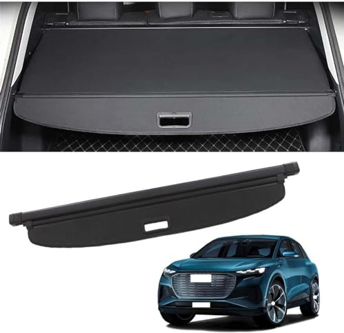 TENREV Laderaumabdeckung Kofferraum Schutz Abdeckung Cargo Cover für Audi Q4 e-tron SUV 2021 Ausziehbar Kofferraumabdeckung Rollo