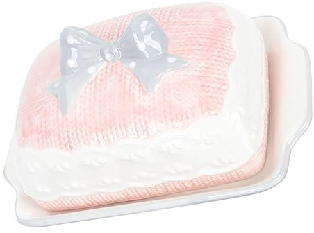 UTHCLO Kasten Butterdose Butterteller mit Deckel Platte Butterbehälter Wohnkultur kühlschrank organizer Speiseteller aus Keramik Butterhalter Tablett die Katze schmücken Mixer Container