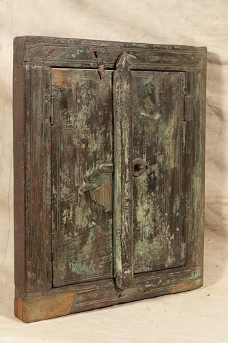 Biscottini Puerta interior ventana 46,5 x 6,5 x 54,5 cm – Puerta de madera – Puertas de interior y exterior – Decoración casa