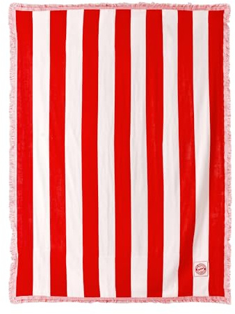 FC Bayern München Sommerdecke Kuscheldecke 130 x 170 cm (Rot/Weiß) I Flauschige Sofadecke mit Vereinswappen I Offiziell lizenziert