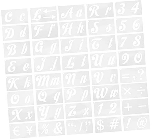 SEWACC 40blätter Teiliges Buchstaben Und Zahlen-schablonen Für Spraymalerei Wiederverwendbare Langlebige Pet-vorlagen Für -projekte Handwerk Und Kreative Wandgestaltung