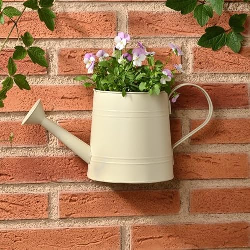New Charming Vintage Wall Half Watering Can Planter Pot Garden Living Wall Mount Window Outdoor For Plants Flowers Perfect For Garden Decor -A05