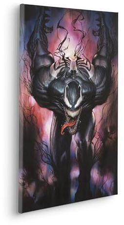 Komar Image sur châssis - Marvel Venom Attack - Dimensions : 40 x 60 cm - Chambre d'enfant - Décoration murale