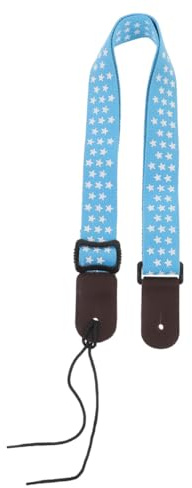 Toyvian Ukulelengurt aus Baumwolle und Leder mit Kopfplatte Verstellbarer Schultergurt für Musikinstrumente zum Spielen im Stehen