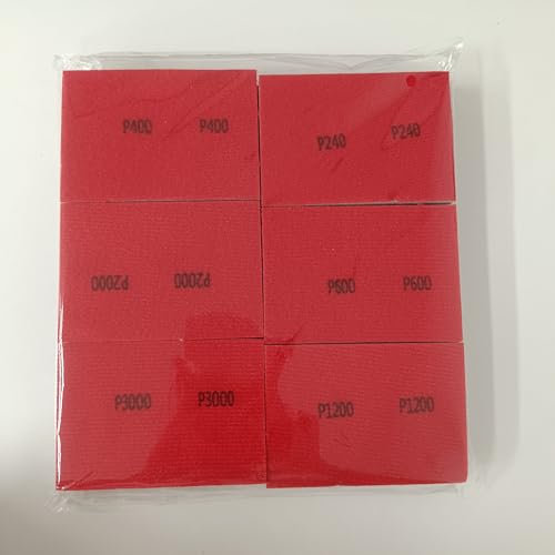 Set Spugne Abrasive, Carte Abrasive Secco e Umido, 24 Pezzi Spugne Abrasiva per Legno Muro Acciaio Carrozzeria Marmo Metallo, Grana 180 240 320 400 600 800 1000 1200 1500 2000 2500 3000