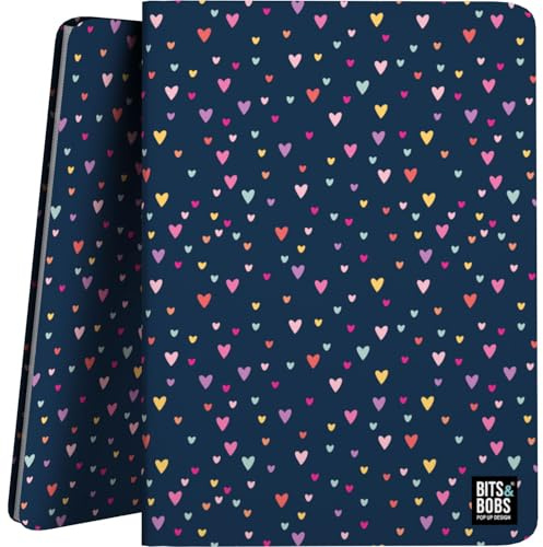 Grafoplas Bits&Bobs Hearts Kunststoffhüllen, 30 transparente Polypropylenhüllen, A4, flexibler und wasserdichter Deckel, perfekt für die Archivierung von Schul- und Büromaterial