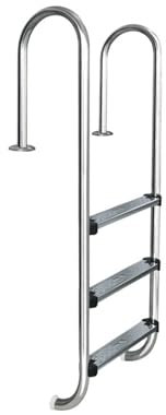 Pool Ladders for Inground Pools 304 Stainless Steel Material, No Need to Embed, Inground Pool Ladder for In-Ground Swimming Pools