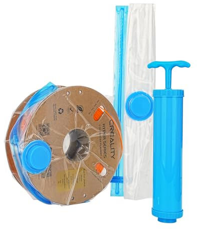 Creality filament vakuum förvaringsset med elektrisk pump, 8x vakuumpåsar (40 x 40 cm), 8 x torkmedel, livsmedelsgodkänt PA+PE-material, för 1kg/0,75 kg/0,5 kg 1,75–3 mm filament