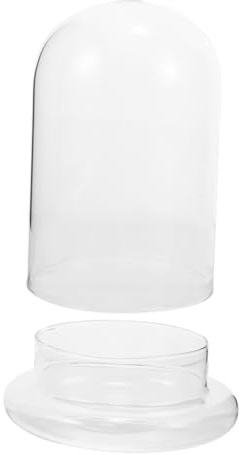 UKCOCO Terrario De Vidrio Campana Transparente para Plantas y Musgo, Maceta Ecológica DIY, Unidad Grande Cúpula De Cristal De Gran Apertura, Decoración para Jardín y Sala