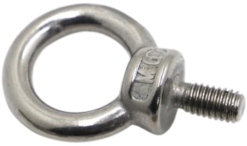 tornillo con argolla Tornillos de ojo de elevación marinos de acero inoxidable 304 M4 M5 M6 M8 M10 M12 con orificio for anillo(M8 1pc)