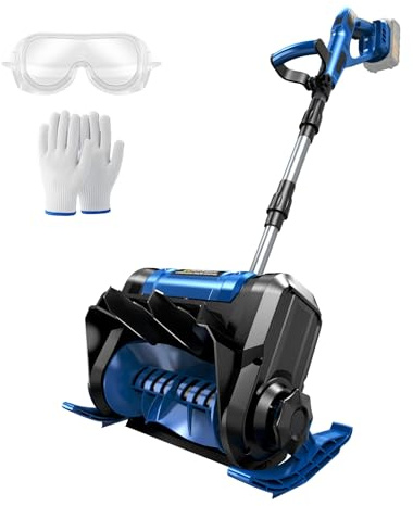 Akku Schneeschaufe für Makita 18V Batterie,Akku Schneefräse,3000W Bürstenloser Motor bis 24cm Räumhöhe,8.5m Wurfweite,38cm Arbeitsbreite,Einstellbare Auswurfrichtung,ohne Akkus & ohne Ladegeräte