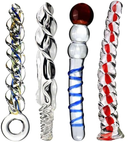 WEJFHBCOV Godemichet anal en verre cristal SM, masseur de prostate, point G, dilatateur anal, masturbation, jouets sexuels for hommes et femmes(A)