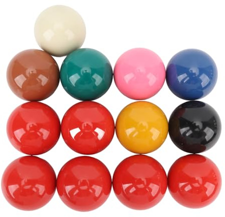 Pyltha Juego Bolas de Billar 13 Piezas, Bolas de Snooker Profesionales 52.5mm, Resina Duradera - Alta Resistencia, Excelente Rendimiento, Ideal para Juegos en Casa y Bares