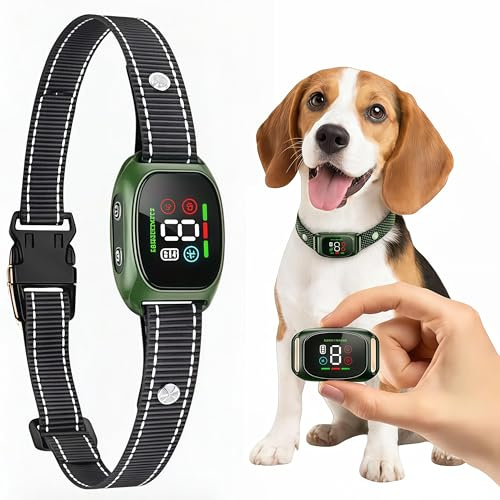 AAFGVC Haustierfreundliches Trainingshalsband - Antibellhalsband Für Hunde, Das Übermäßiges Bellen Reduziert, Eignet Sich Für Den Täglichen Gebrauch Und Auf Reisen, Gibt Sicherheit (Grün)