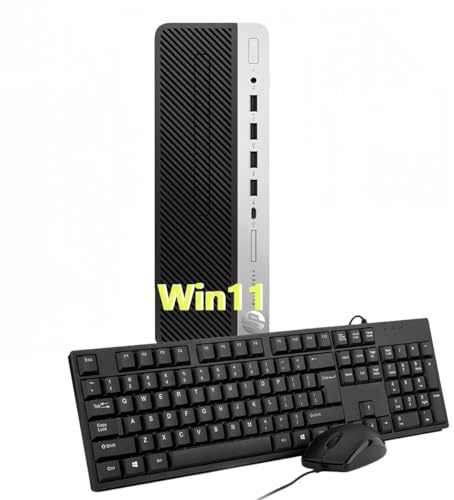 HP EliteDesk 705 G5 SFF Desktop PC, AMD Ryzen 5 PRO 3400, 8GB RAM, 256GB SSD, WiFi & Bluetooth, Tastiera US QWERTY, Windows 11 Pro (Ricondizionato)