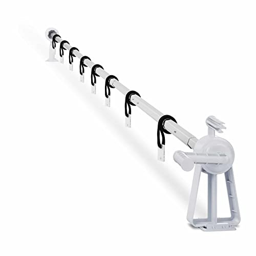 Uniprodo Enrouleur Bâche Piscine Manuel Bulle UNI_Pool_Reel_585 (1,0-6,0 m, Piscines Enterrées Et Tubulaires Télescopique, Aluminium, INOX, Plastique)