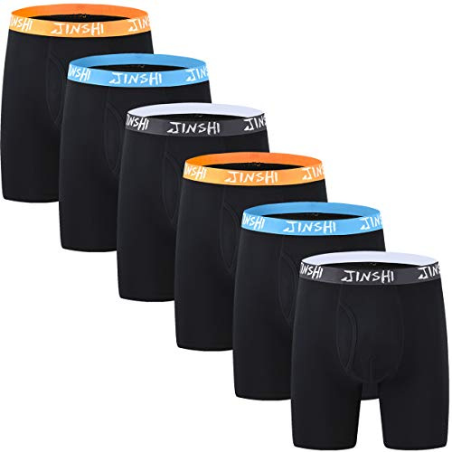 JINSHI Homme Boxer Bambou Long Doux sous-vêtements Trunk