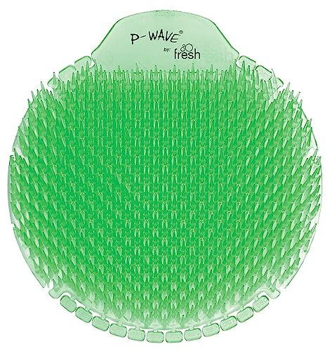 P-Wave Slant6 Urinal Mats Scented, 10 Screens Pack, Fits Most Urinals & Waterless, Long Lasting 30 Days Urinal Deodoriser & Odour Neutraliser, Anti-Splash Guard Slanted Bristle, Cucumber Melon | Fits Most Urinals & Waterless, Long Lasting 30 Days Urinal Deodoriser & Odour Neutraliser, Anti-Splash Guard, Slanted Bristle