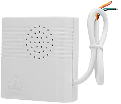 DC 12V Wired Doorbell, 4 Core Wire Doorbell Kit, Wall Hanging Push Bell, Transformer, Cable and Clips, High‑Quality Shell, Easy to Install, Access Control System for Hotel Home Building