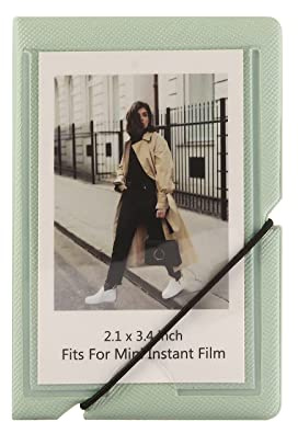 Mini Instant Film Photo Album Holds 28 Photos Fits For Fujufilm instax Mini 11 9 8 8+ 70 7S 90 25,Polaroid Snap PIC-300,Kodak Mini 3 inch Film,Lomography (Mint Green, 1 Pack)
