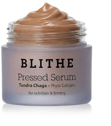 BLITHE Pressed Serum Tundra Chaga | Korean Moisturizer | Anti Aging & Skin Tightening Cream for Face | Night Cream For Woman Anti Aging, 0.91 fl oz