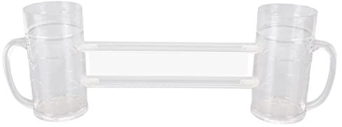 Kuuleyn Boccale di Birra in Vetro da 570 Ml, Boccali di Birra, Doppio Boccale di Birra Bicchieri di Cristallo Antigoccia Bicchieri D'acqua Boccale Per Bevande con Manico Per Bar KTV Freezer
