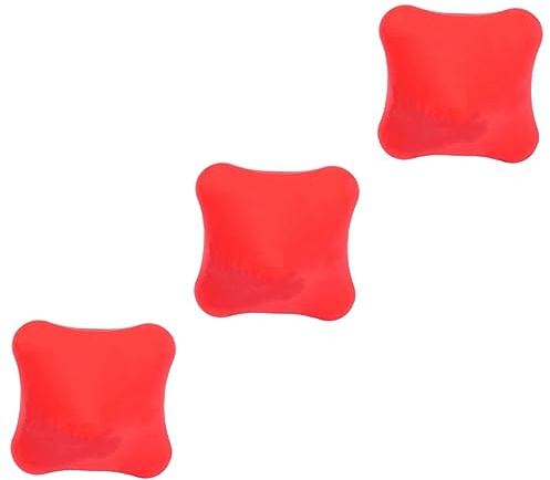 Healeved 3stücke Silikon-massageball Für Tiefe Muskelentspannung Yoga Fitnessball Für Handmassage Für Physiotherapie Fitness Und Entspannung Handlicher Massageball Rot