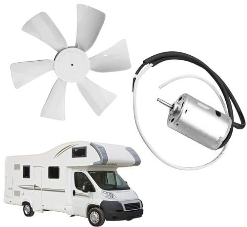 Teksome Ventilateur d'aération pour véhicule récréatif – Ventilateur d'échappement | Moteur de ventilateur à arbre en D 12 V pour camping-car, ventilateur de toit pour plafond de salle de bain