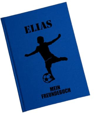 minimutz Freundebuch Schule Jungen - Personalisiert mit Name - Freundschaftsbuch Poesiealbum Schulfreunde Fußball Kicker