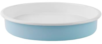 Sallys Emalj ugnsform – Ø 32 cm, ugnssäker upp till 230 grader, lämplig för induktion, smakneutral (pastellblå)