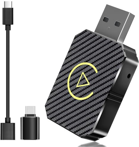 PANDAHAI Wireless CarPlay Adapter Auto, Stabiler Schneller Mini Stick Plug & Play, Kompatibel Mit iPhone iOS 10+ für Fahrzeuge Mit CarPlay