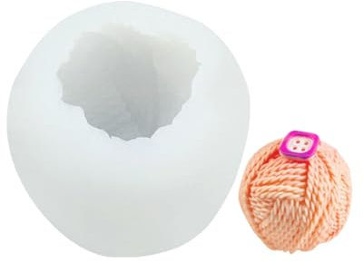 OUXUNDAI Candle moulds Silicone Mold Candle Chocolate Diy Yarn Ball Cake Candy Mold Baking-Wool Ball Ball 2 Bh-89-White