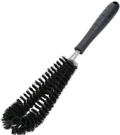 Bottle Washing Brush, Long Handle Cup Cleaner, Scrubber for Narrow Neck Containers, Abs Nylon Stainless Steel Bristles, Ideal for Wine Glasses, 14.17x2.56 Inches
