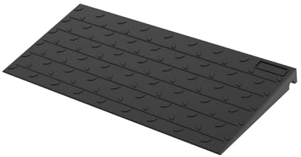 Rubber Wheel Chair Threshold Ramp - Heavy Duty Non-Slip Mobility Ramp for Doorways & Steps, 1/1.5/2/2.5/3/3.5/4 Rise Options (Height - 2 inch)