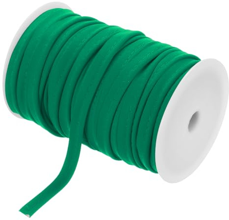 sourcing map Cordoncino da 45,7 m di nastro da 1/2 pollici, per cucito, fai da te, bordatura in tessuto, colore verde