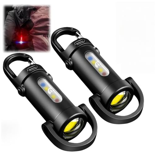 2Pcs Rechargeable Keychain Light,Waterproof Mini Keychain Flashlight,Portable Small Keyring Torch,Bright rechargeable torch,Compact mini torch,Small tor/ch keyring,Flashlight key chain for Hiking