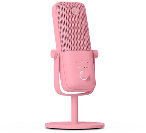 Elgato Wave:3 Pink - Premium Studio Quality USB Condenser Microphone for Streaming, Podcast, Gaming and Home Office, Free Mixer Software, Plug ’n Play, for Mac, PC