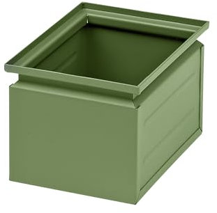 kaiserkraft FRANKEL Bac gerbable en tôle d'acier | capacité 3,6 l | vert réséda RAL 6011