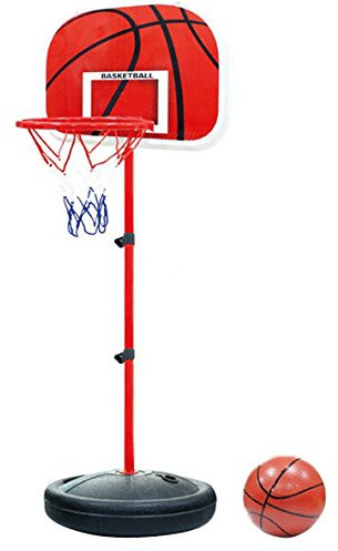 Tonyko verstellbar Kids Basketball Stand Basketballkorb Basketball tragbar Boards Spielzeug-Set 73-150 cm mit 1 Basketbälle