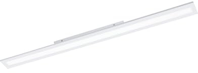 EGLO Deckenleuchte Salobrena 1, LED Panel aus Aluminium und Kunststoff | Deckenlampe in weiß, Deckenbeleuchtung neutralweiß, Küchenlampe 120 x 10 cm