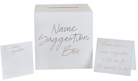 Baby Name Suggestion Box and Cards, Baby Shower Table Activity, 15 x 15 cm