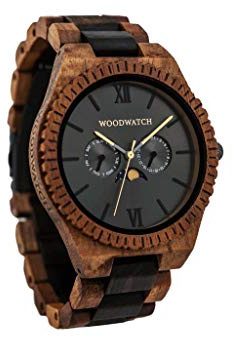 WoodWatch Lunar Orbit | Holzuhren für herren - armbanduhr holz männer Premium | Wood watch for man | umweltfreundliches Produkt, wir pflanzen 1 Baum für jede Uhr