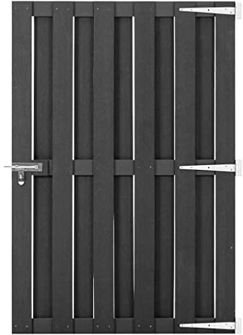 vidaXL Garden Gate, Fence Gate, Entrance Gate for Outdoor Patio Balcony Terrace, Driveway Gate, Fencing Panel, Garden Barrier, WPC Gray