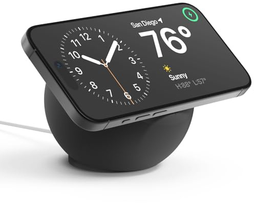 elago MS2 Ladestation Kompatibel mit MagSafe Ladegerät, Premium Ständer Kompatibel mit iPhone 16, 15, 14, 13, 12 [Ladegerät Nicht enthalten] (Schwarz) | Ladegerät nicht enthalten (Schwarz)