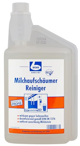 DR. BECHER Milchaufschäumer Reiniger | 1L Dosierflasche | Entfernung von Milchstein - gegen unangenehme Gerüche | plus Gratis THANK YOU Sticker
