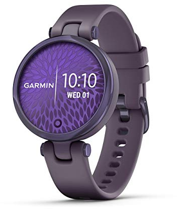 Garmin Lily™, Small Smartwatch with Touchscreen and Patterned Lens, Dark Purple (Renewed)