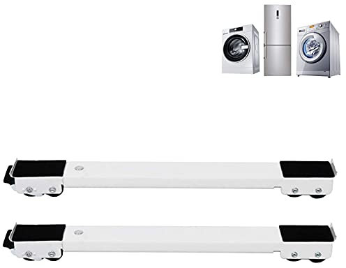 2 Pieces Mobile Washer Dryer Units Base Stand,Adjustable Multifunctional Refrigerator Stand Base Furniture,Non-slip with Lock Fixed,Suitable for Refrigerator/Washing Machine/Cabinet/Sofa/Wardrobe Et