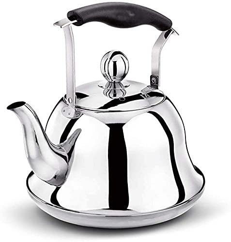 ZHANGDONG Bouilloire INOX Bouilloire sifflante Théière en Fonte Bouilloire à thé sifflante en Acier Inoxydable 3L, chaudière à thé et à café pour Eau Chaude.pour la Maison et Le restau