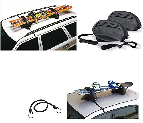 Magnetischer Skibasis, 2 Paar Snowboard-Tür oder 3 Paar magnetische Skiträger für Auto-Dach, zugelassen 38 x 27 x 55 cm.