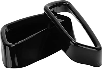 Auto-Auspuffblende, rostfreier Edelstahl, glänzend schwarz, Auspuffendrohrabdeckung, 2 Stück, langlebig, für Upgrade-Ersatz für 5er G30 G38 2018-2021
